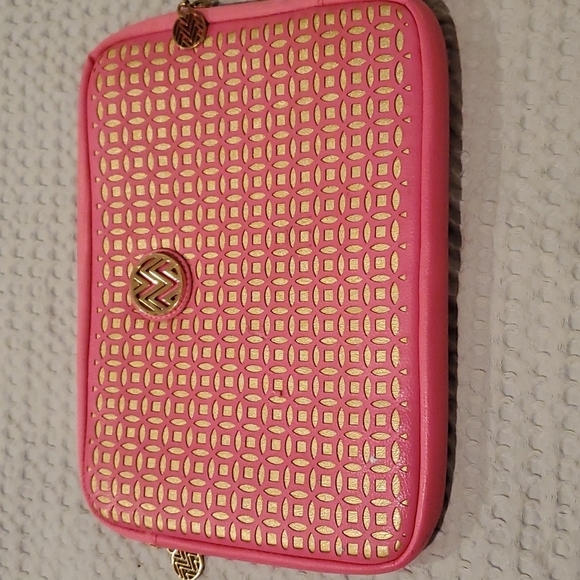 None Accessories - PINK & Gold I Pad Case